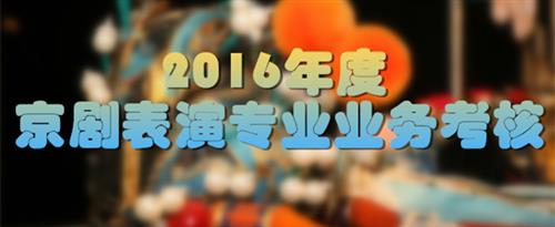 大鸡巴操骚比视频国家京剧院2016年度京剧表演专业业务考...